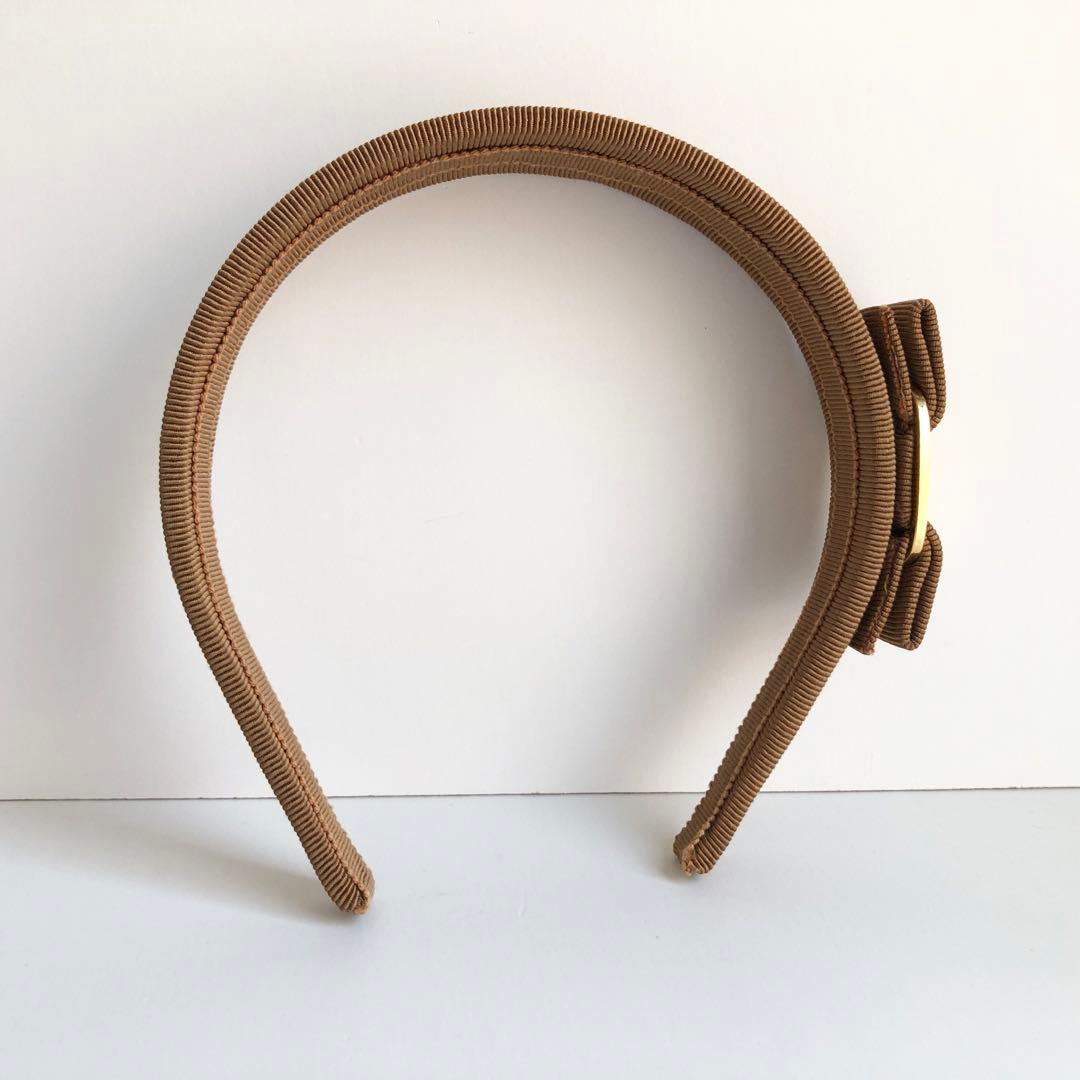 極美品✨フェラガモ ferragamo カチューシャ ヴァラリボン　ブラウン