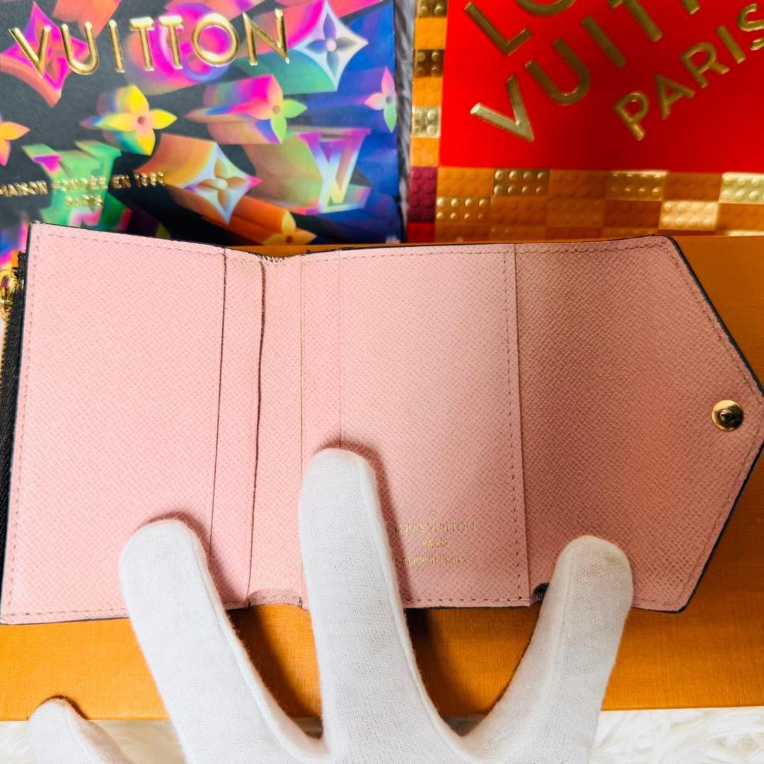 ルイヴィトン モノグラム ポルトフォイユ ゾエ ローズバレリーヌ 三つ折り財布