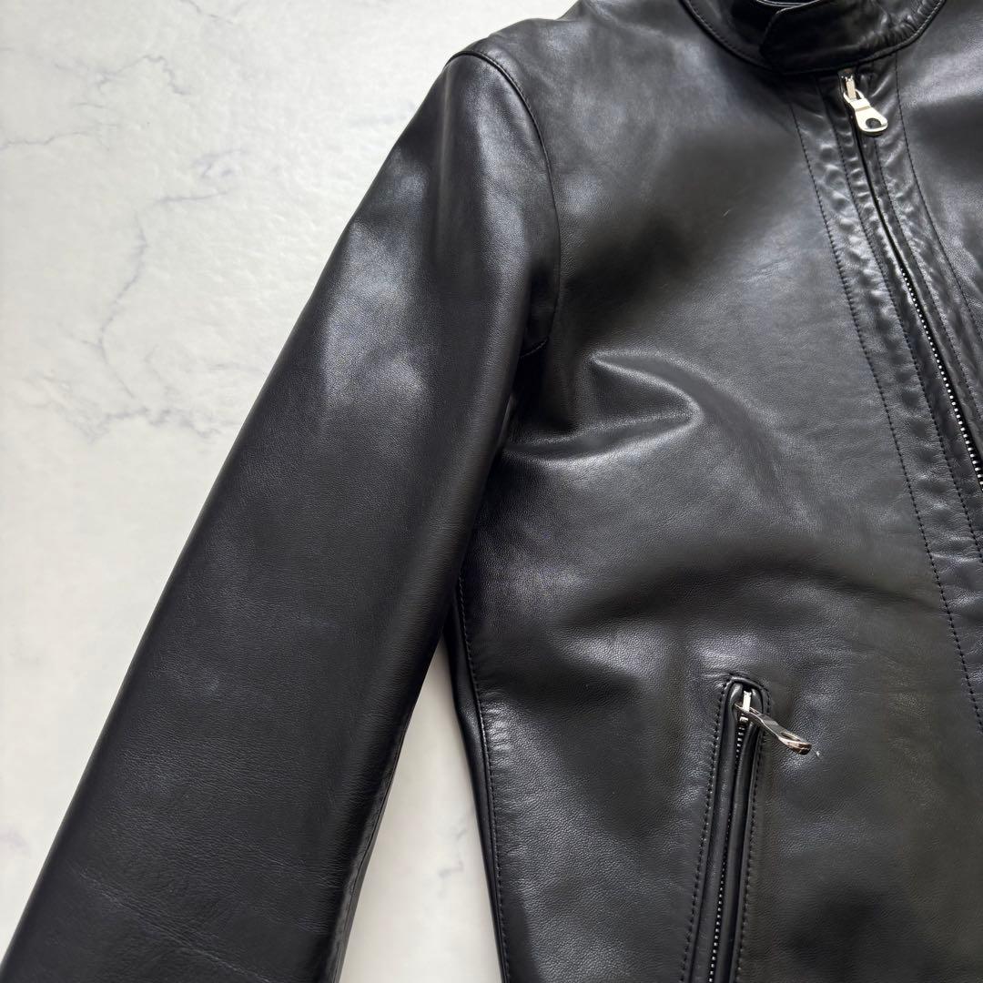 極美品 チンクアンタ 馬革 シングルライダース レザージャケット