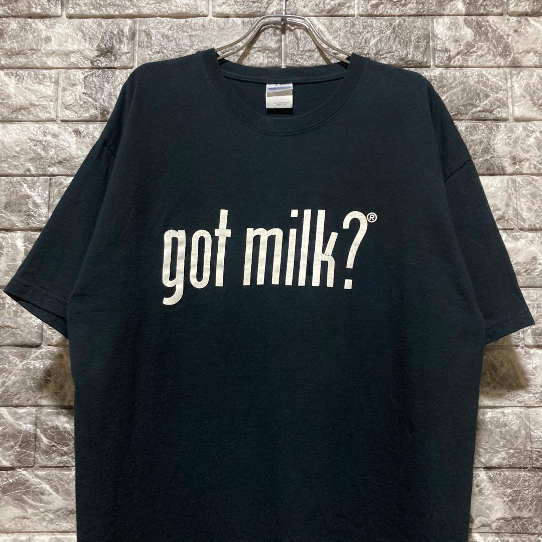 希少 got milk? Tシャツ L BLACK 黒 ゴットミルク milk