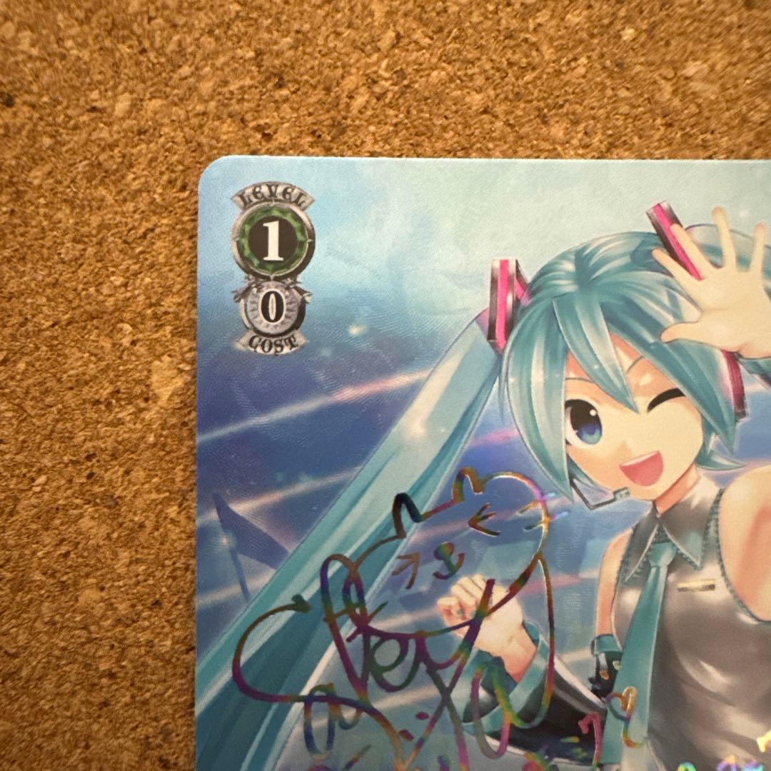 ws ヴァイスシュヴァルツ　“Xのヒミツ”初音ミク SP 箔押しサイン