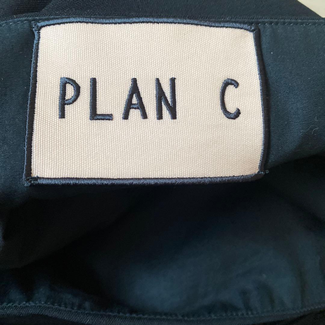 PLAN C ブラック プリーツスカート ひざ丈