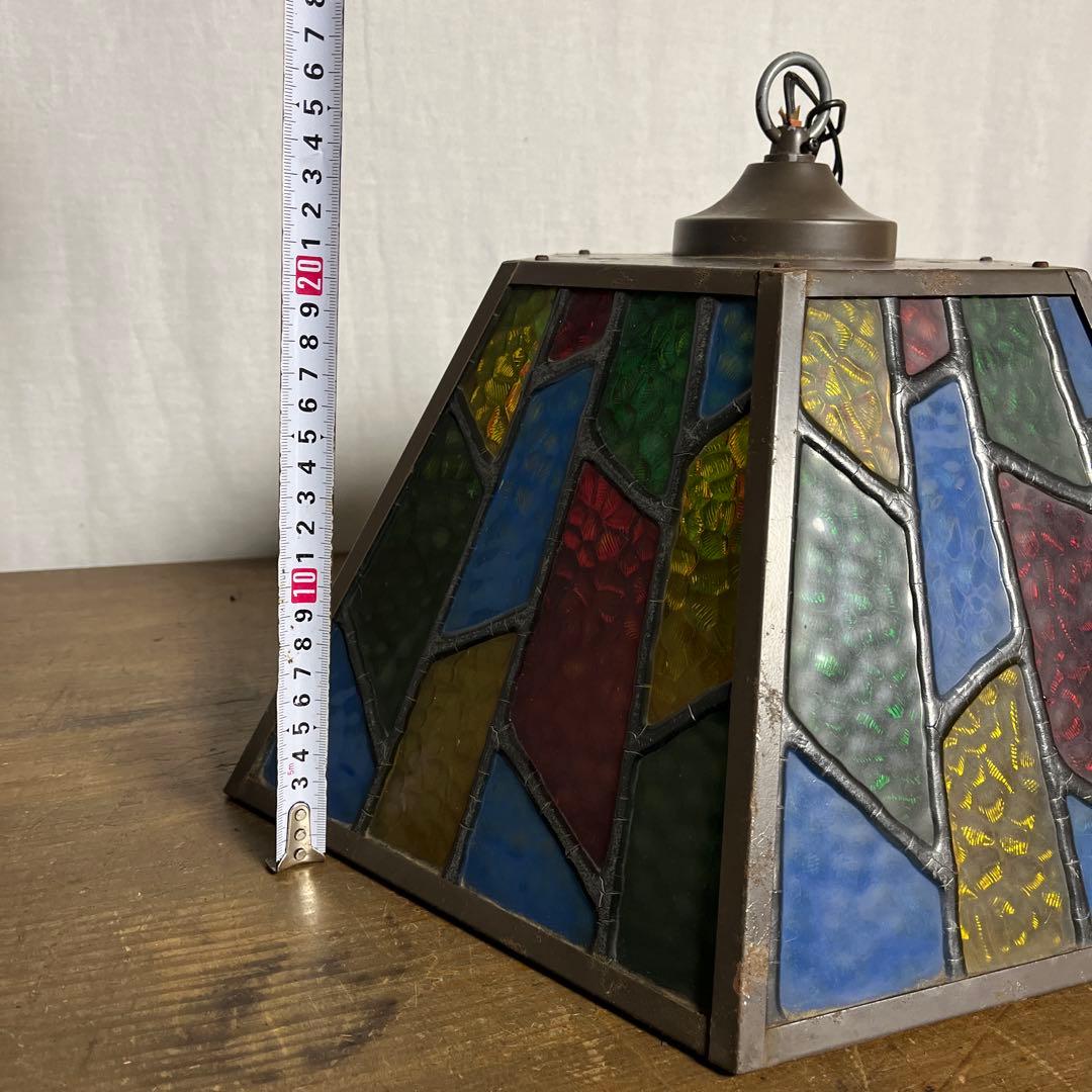 ビンテージ品◾️ステンドグラス調デザイン モザイク柄 天井照明