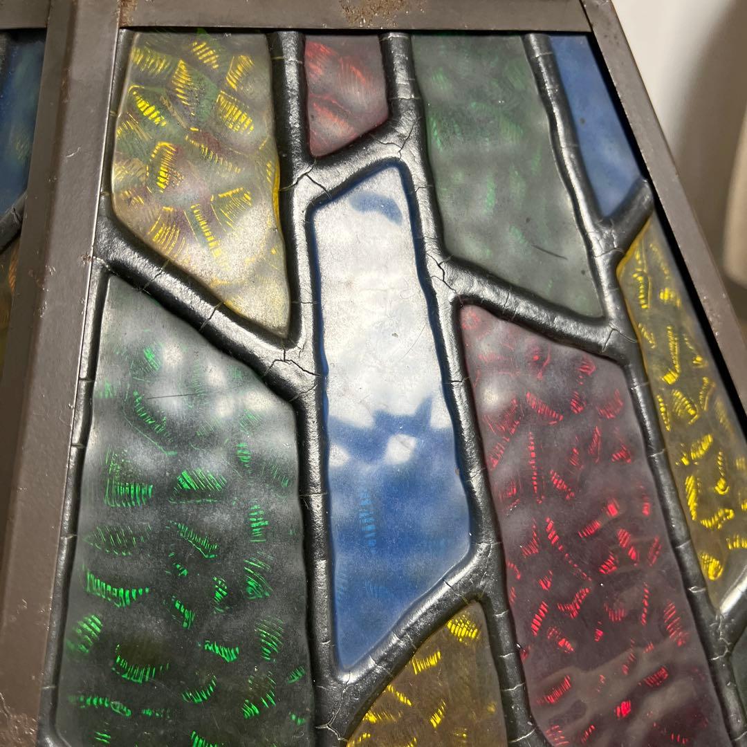 ビンテージ品◾️ステンドグラス調デザイン モザイク柄 天井照明