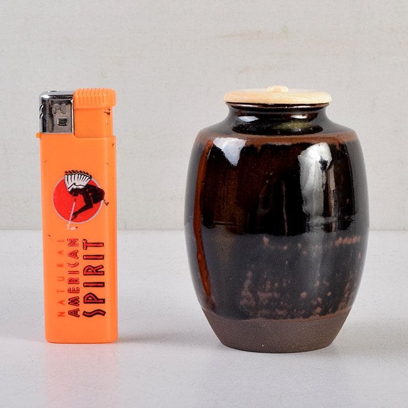 茶道具 高取焼 高取喜恵造 茶入 仕覆付 共箱 V 8889 - メルカリ