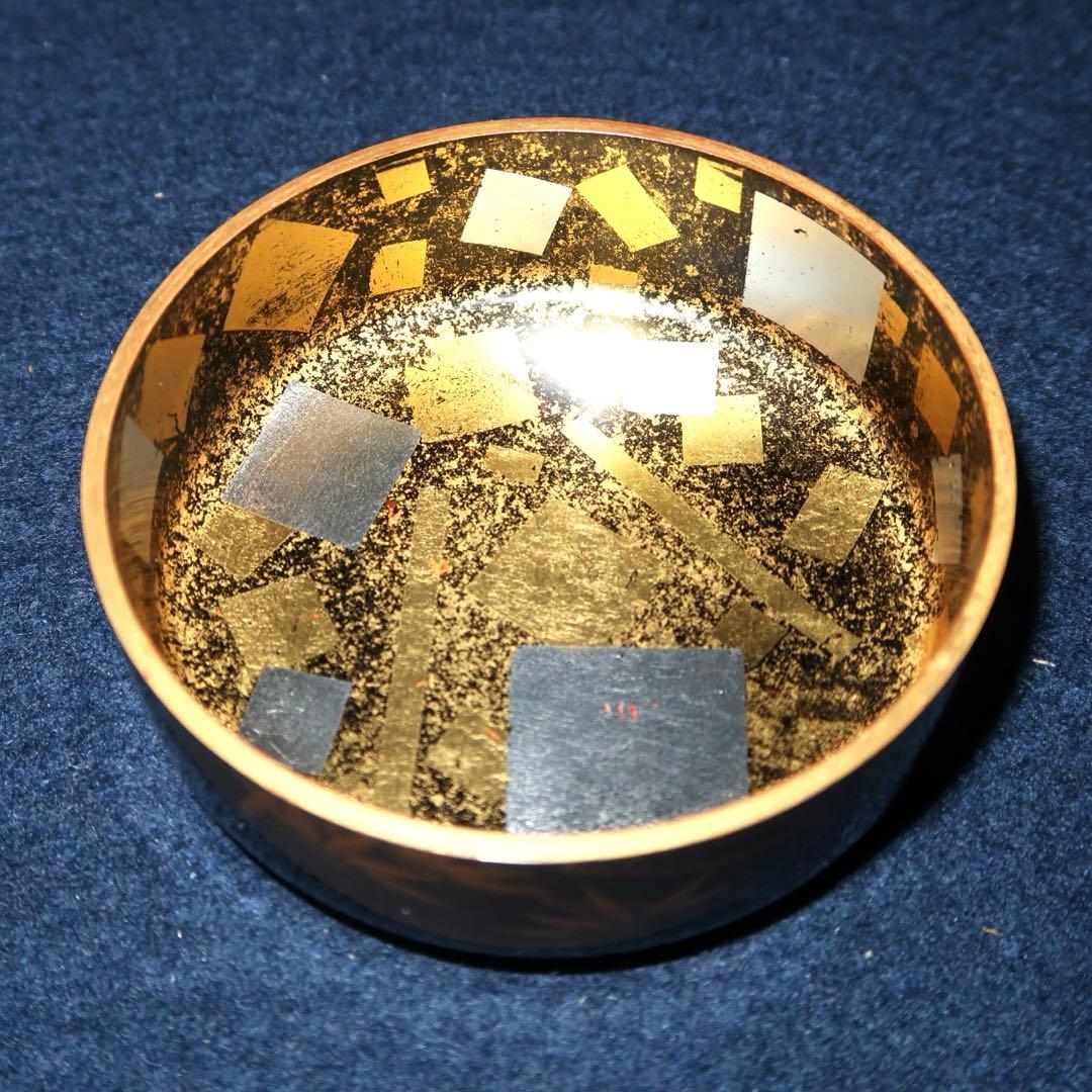 茶道具】景雲作 扇面蒔絵中棗