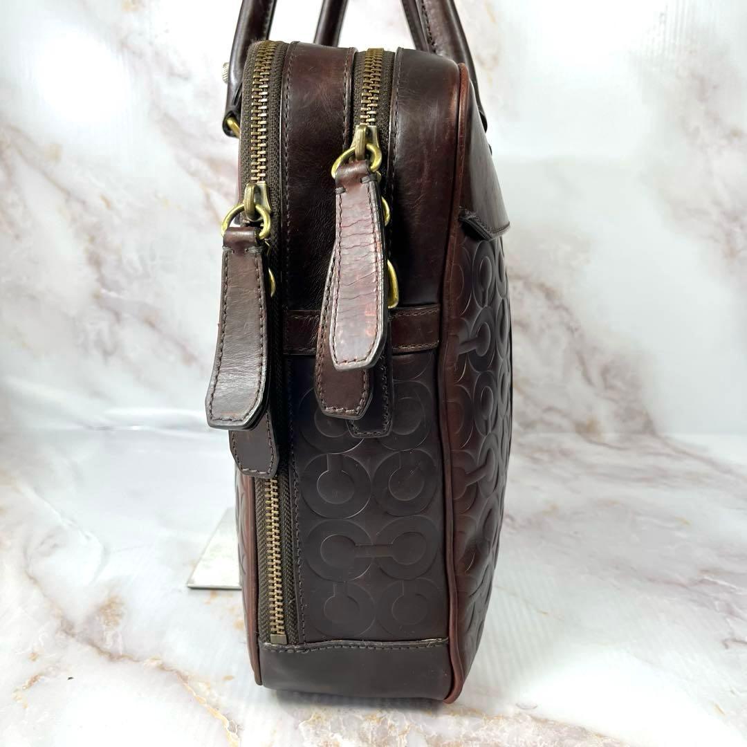 COACH コーチ ビジネスバッグ オールレザー A4可 オプアート 通勤