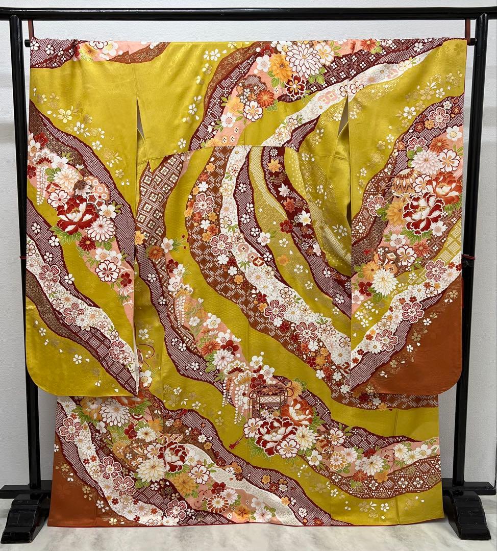 振り袖 フルセット 別誂長襦袢 成人式 金彩加工 刺繍入り 結婚式 746