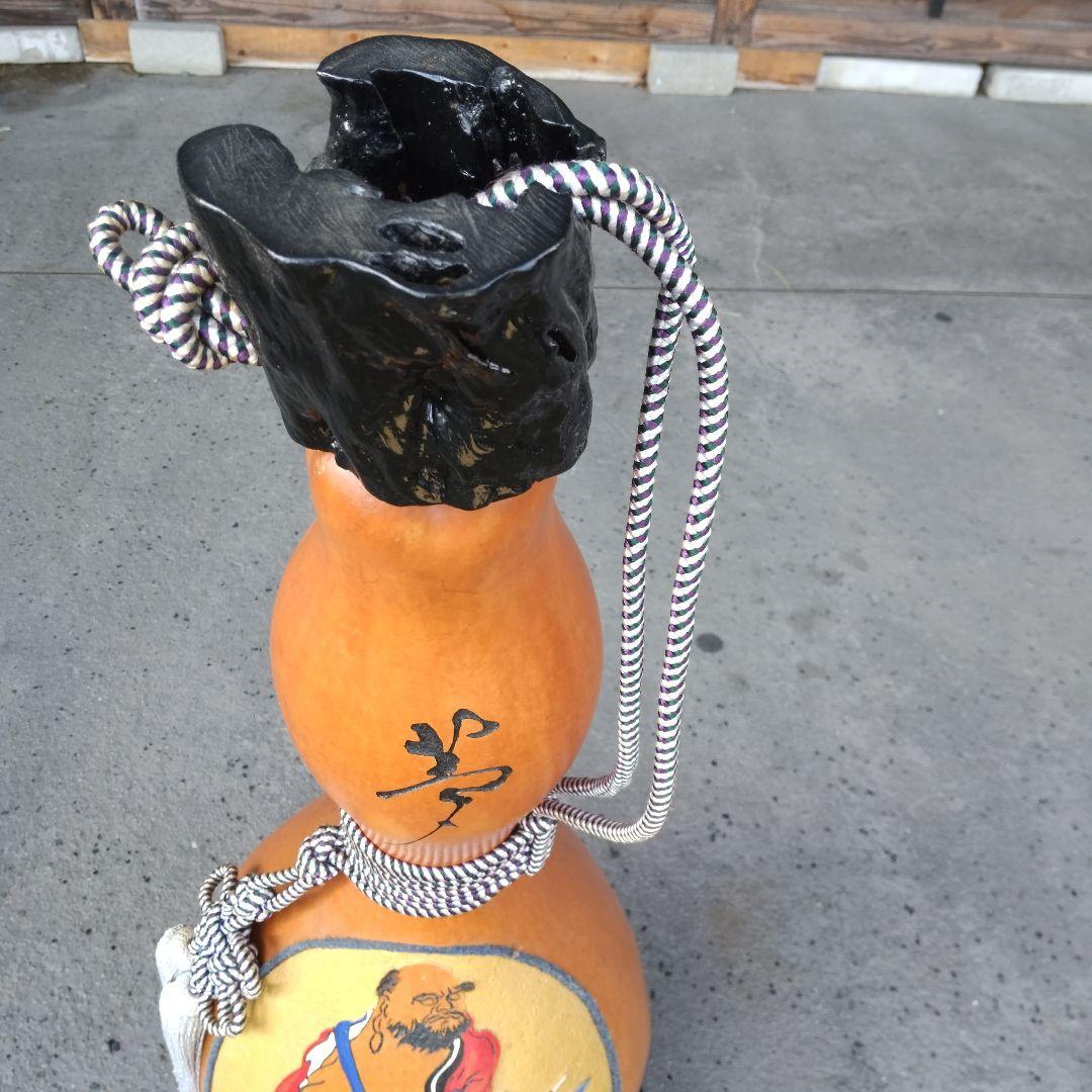 瓢箪、木彫、工芸品、アート、縁起物、正月、インテリア、置物、骨董