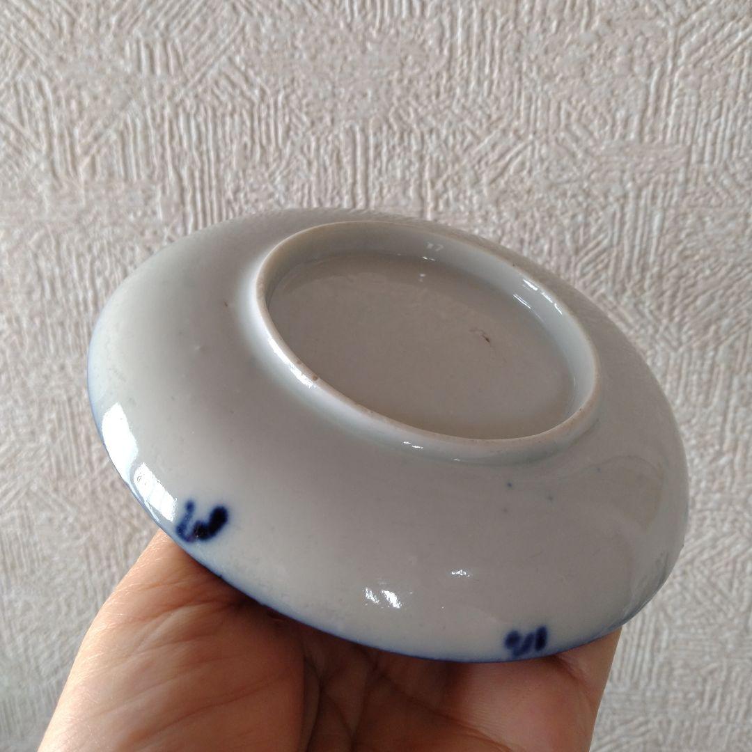 希少明治期図変わり文明開化気球西洋人印判皿