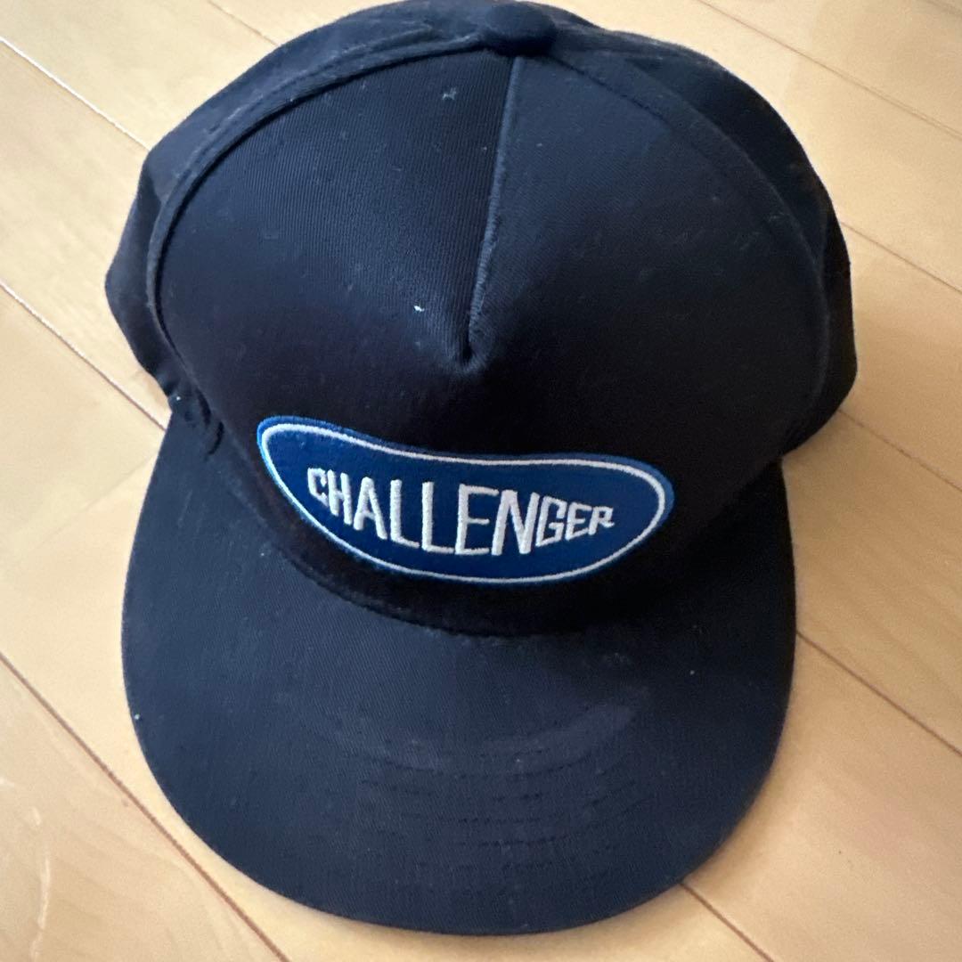 CHALLENGER 黒 ベースボールキャップLOGO TWILL CAP - メルカリ