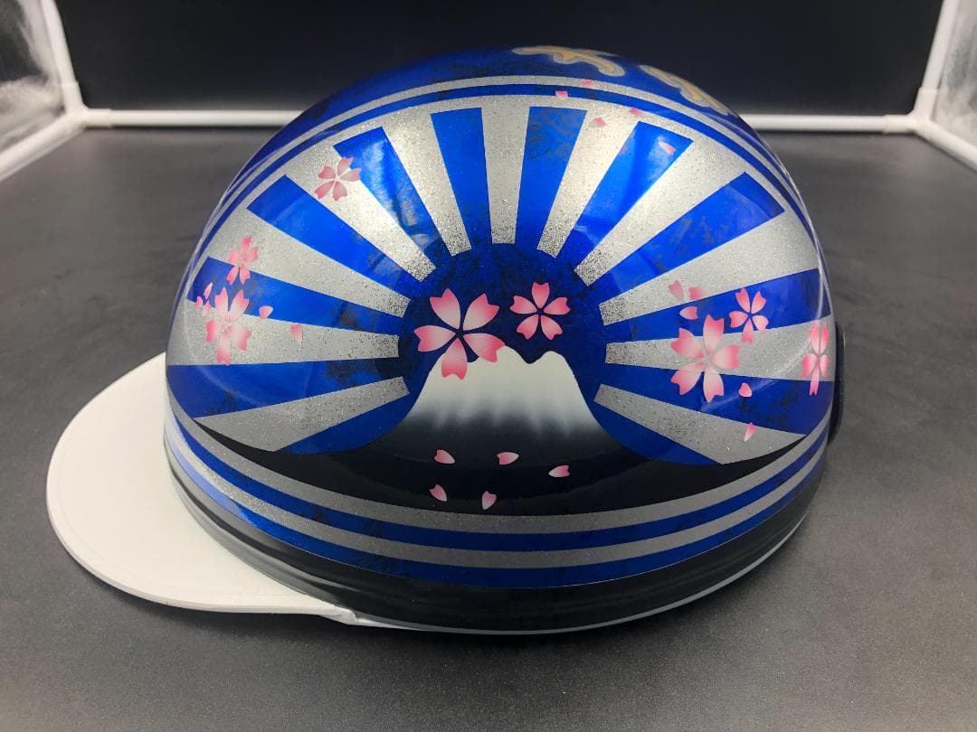 コルク半　カスタム　富士日章　三つボタン　ブルーラップ　ラメ　桜　高級クリヤ