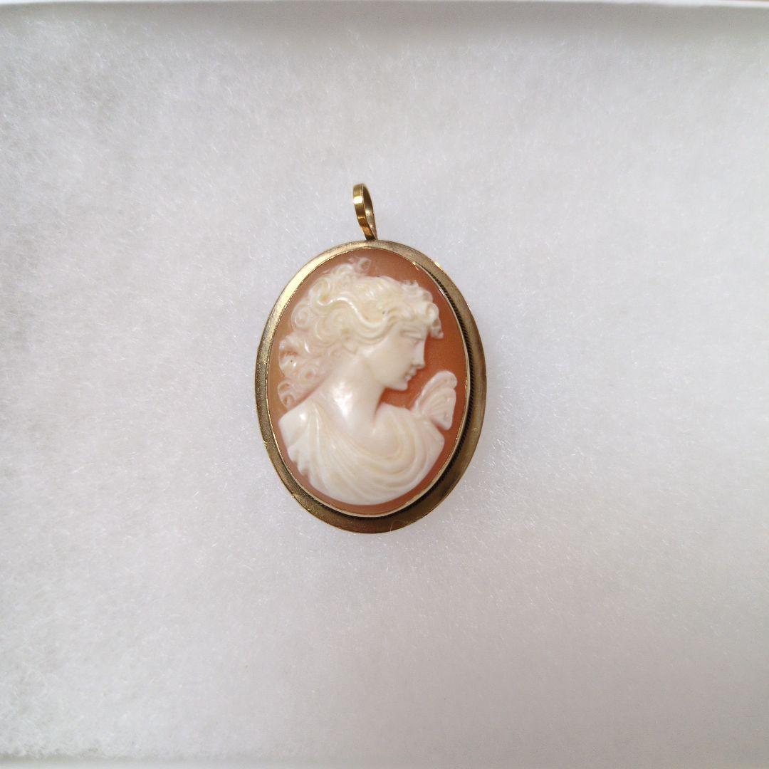 カメオ ブローチ ペンダントトップ 2WAY 〈750〉刻印あり