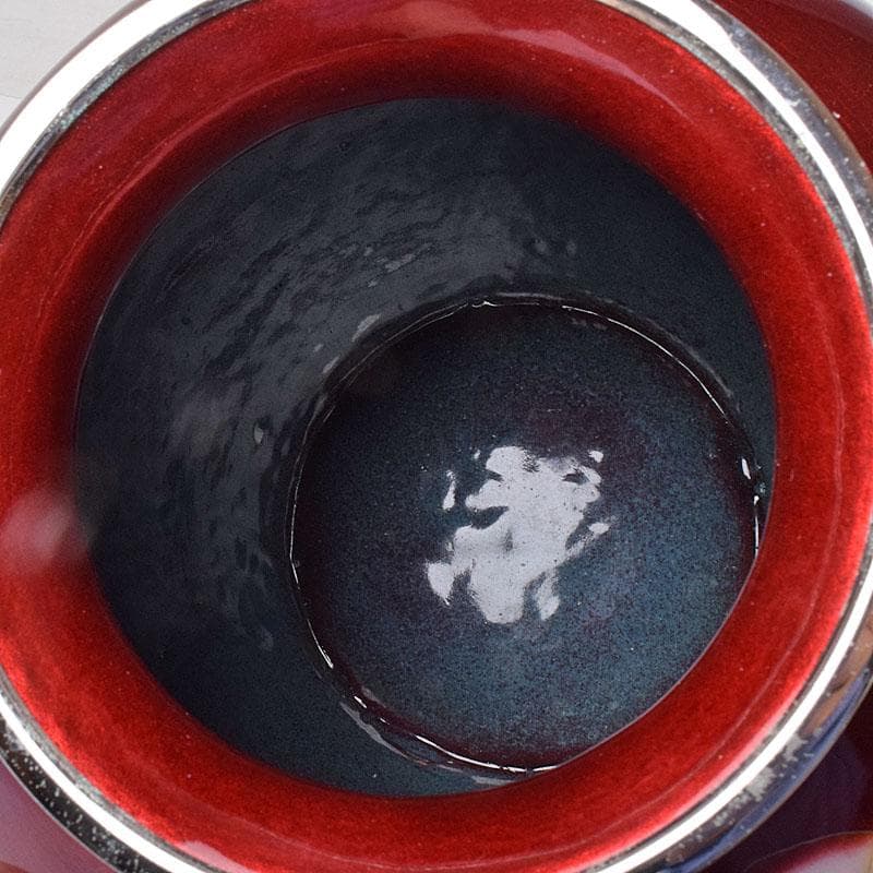 七宝焼 太田七宝造 透釉 旭光釉 菊文 花瓶 共箱 M R8971H - メルカリ