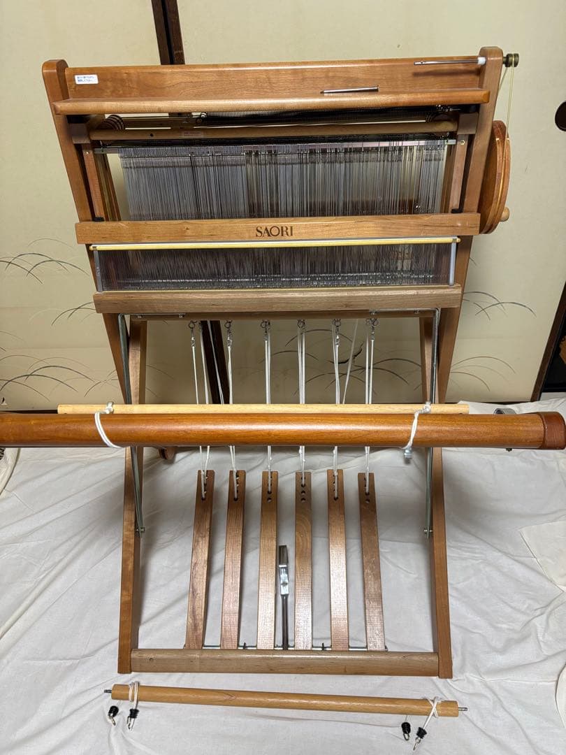 SAORI WX60 織り機 木製折りたたみ式 スプリング式4枚綜絖