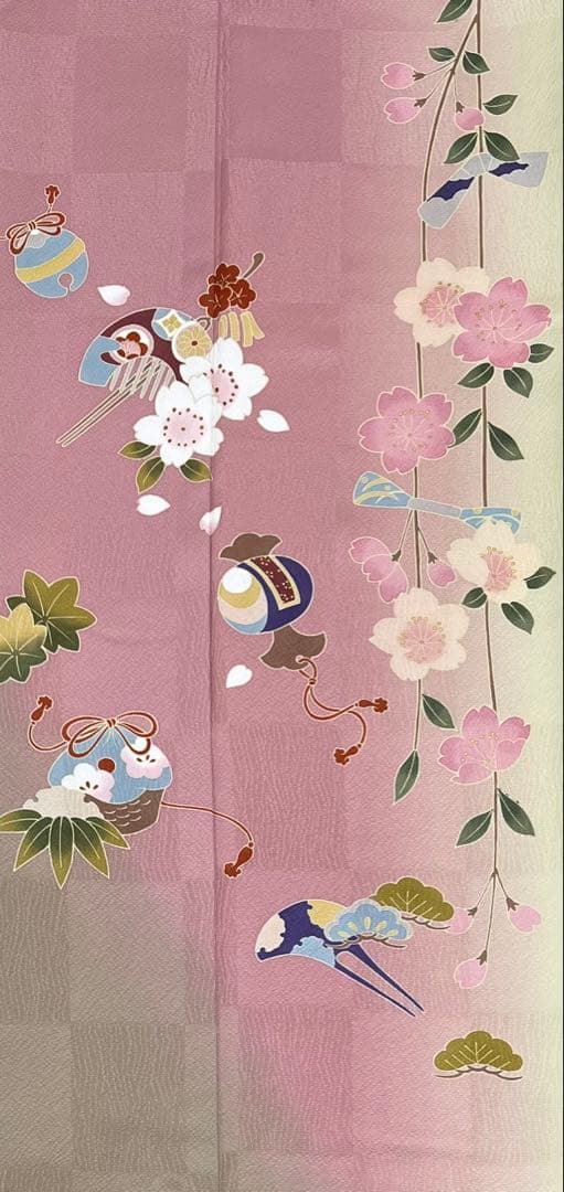 振り袖 フルセット 長襦袢付 ピンク 桜 梅 ガード加工 金彩加工 661