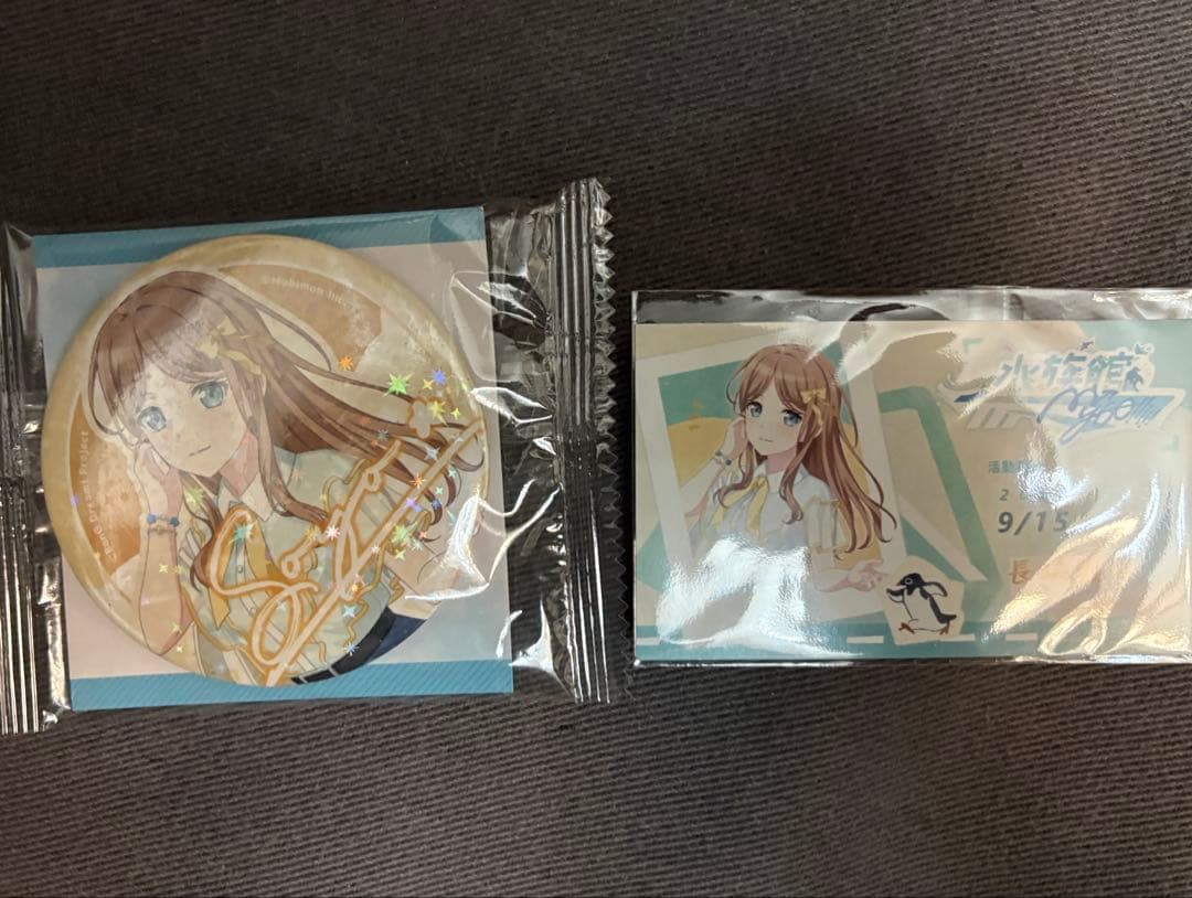 バンドリ MyGO 長崎そよ Xpark 水族館 特典カード 缶バッジ セット