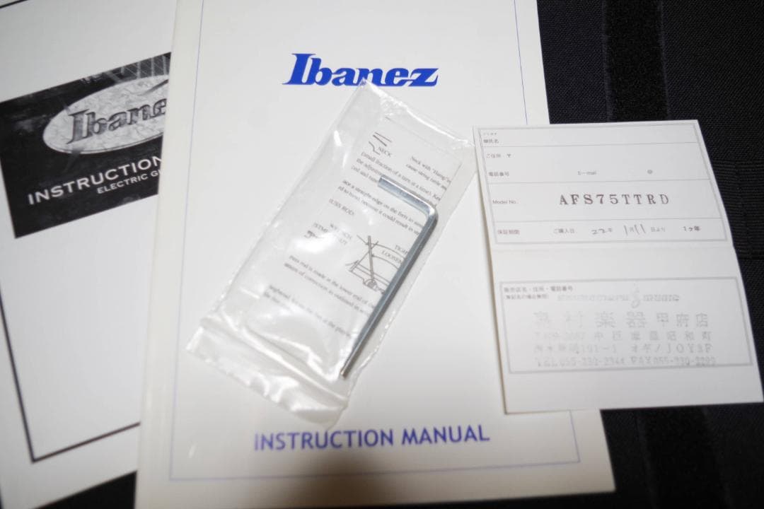 アイバニーズ　Ibanez AFS75T TRD ほぼ未使用品　値引き不可