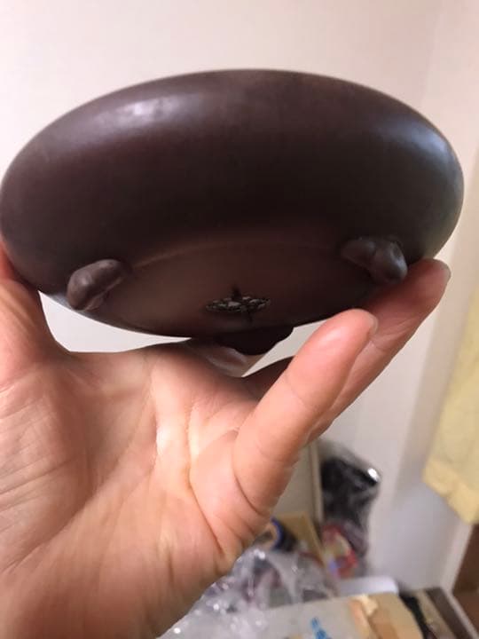 盆栽鉢　名工時代ミニ盆栽鉢紫泥丸浅鉢美芸福専、陶寿三個おまとめ山野草多肉植物