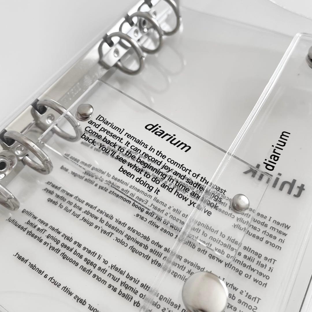 早い者勝ち 韓国 貯金 バインダー カバー A6 pvc diarium D PVC