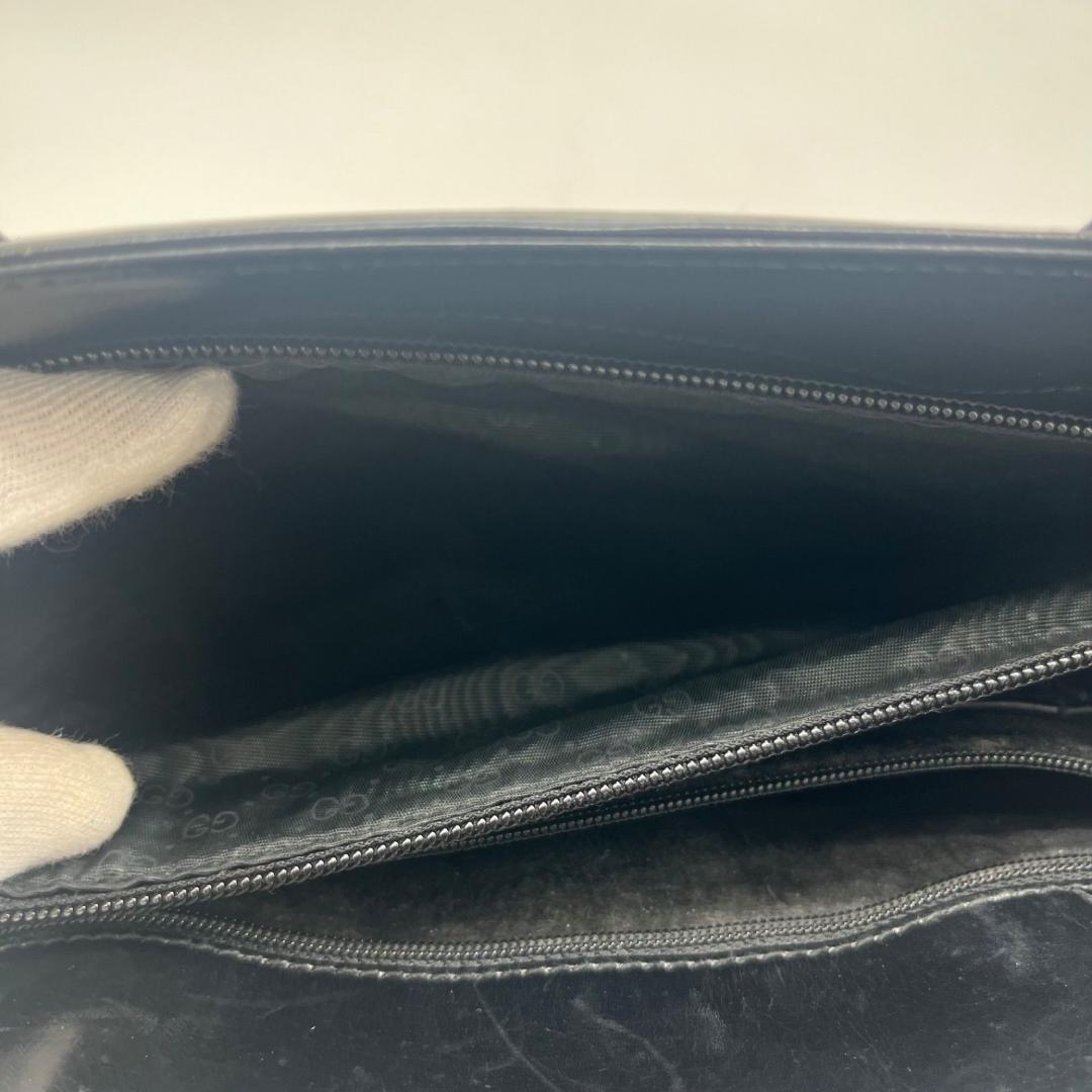 13971✨グッチ ハンドバッグ レザー フラップ 黒 ブラック