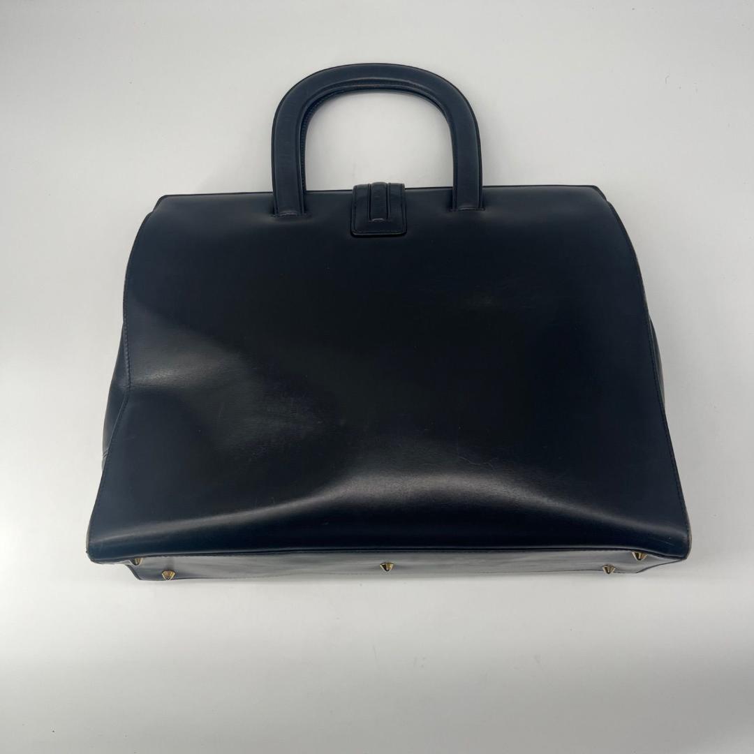 13971✨グッチ ハンドバッグ レザー フラップ 黒 ブラック