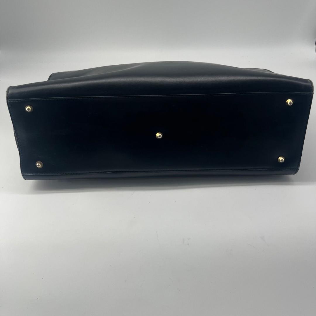 13971✨グッチ ハンドバッグ レザー フラップ 黒 ブラック