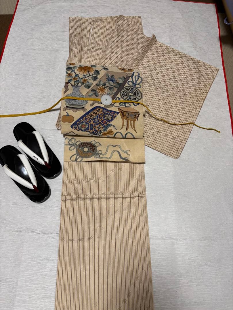 新古品！都喜エ門＊藤絹織物＊7マルキ＊本場大島紬＊着物＊少々難あり