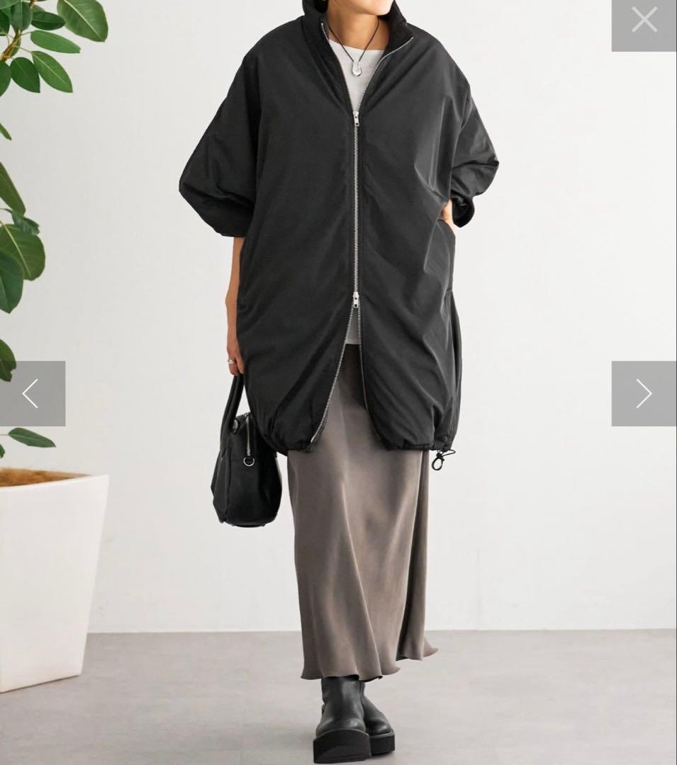 美品】BEARDSLEY ビアズリー 中綿BIGポンチョコート 黒 MA1 - メルカリ