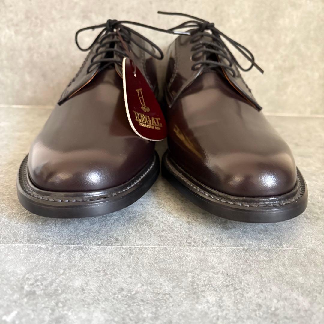 【新品】REGAL 2504 プレーントゥ ビジネスシューズ ダークブラウン