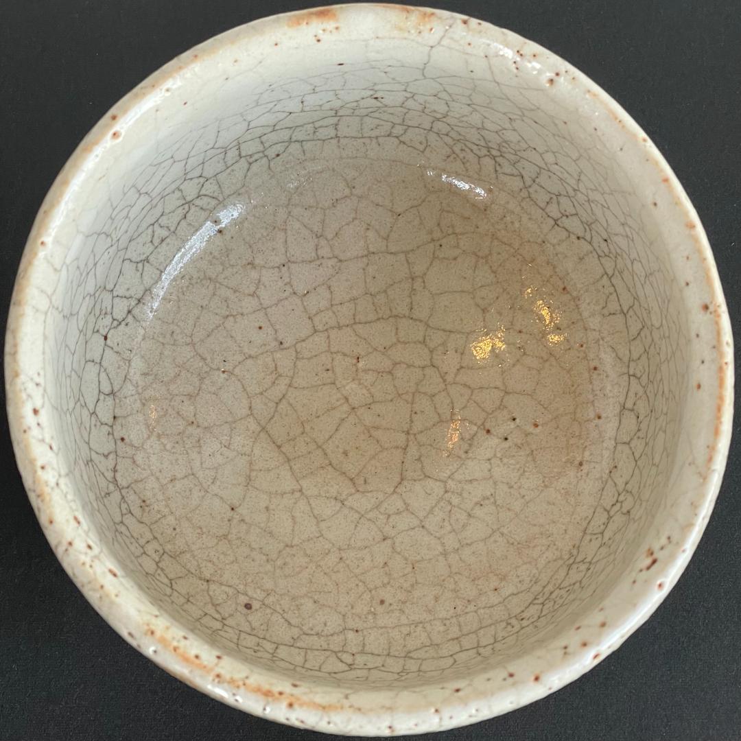 希少 野々村仁清 仁清焼 茶碗 アザミ文 抹茶碗 茶道具 京焼 御室窯 共