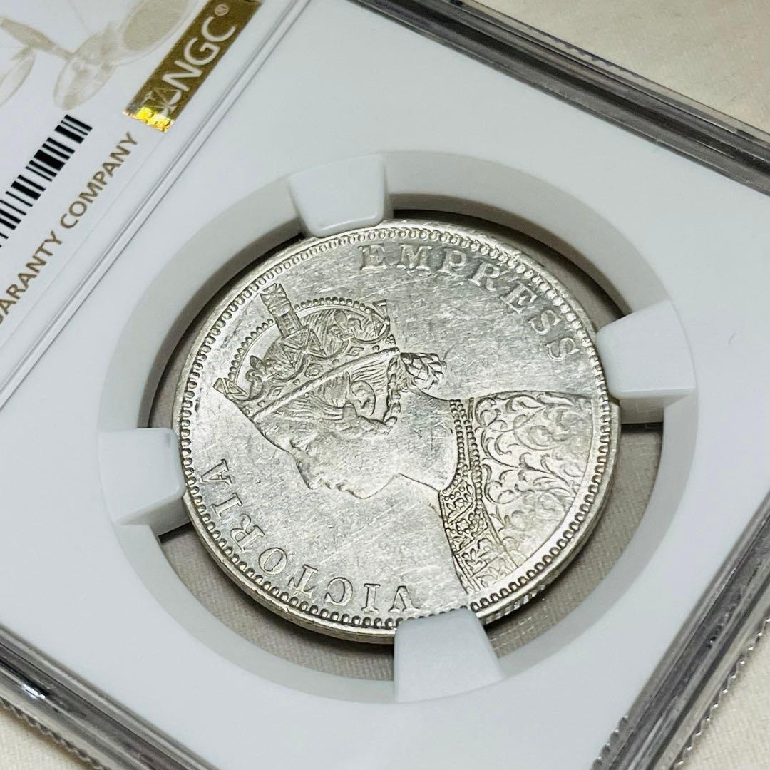 1901 英領インド 1ルピー銀貨 ゴシッククラウン ヴィクトリア