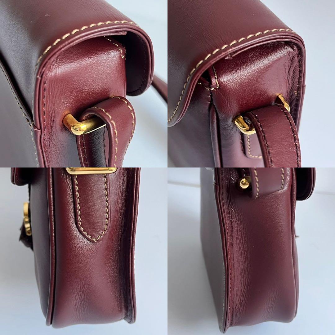 ■未使用級■ Cartier　マストライン　ショルダーバッグ　レザー　ボルドー