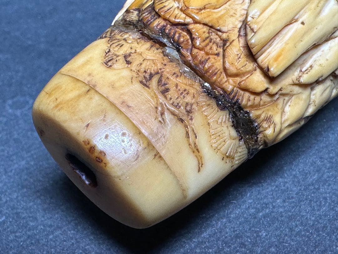 江戸時代時代鯨歯風天然素材喫煙具煙管 パイプ骨董アンティーク
