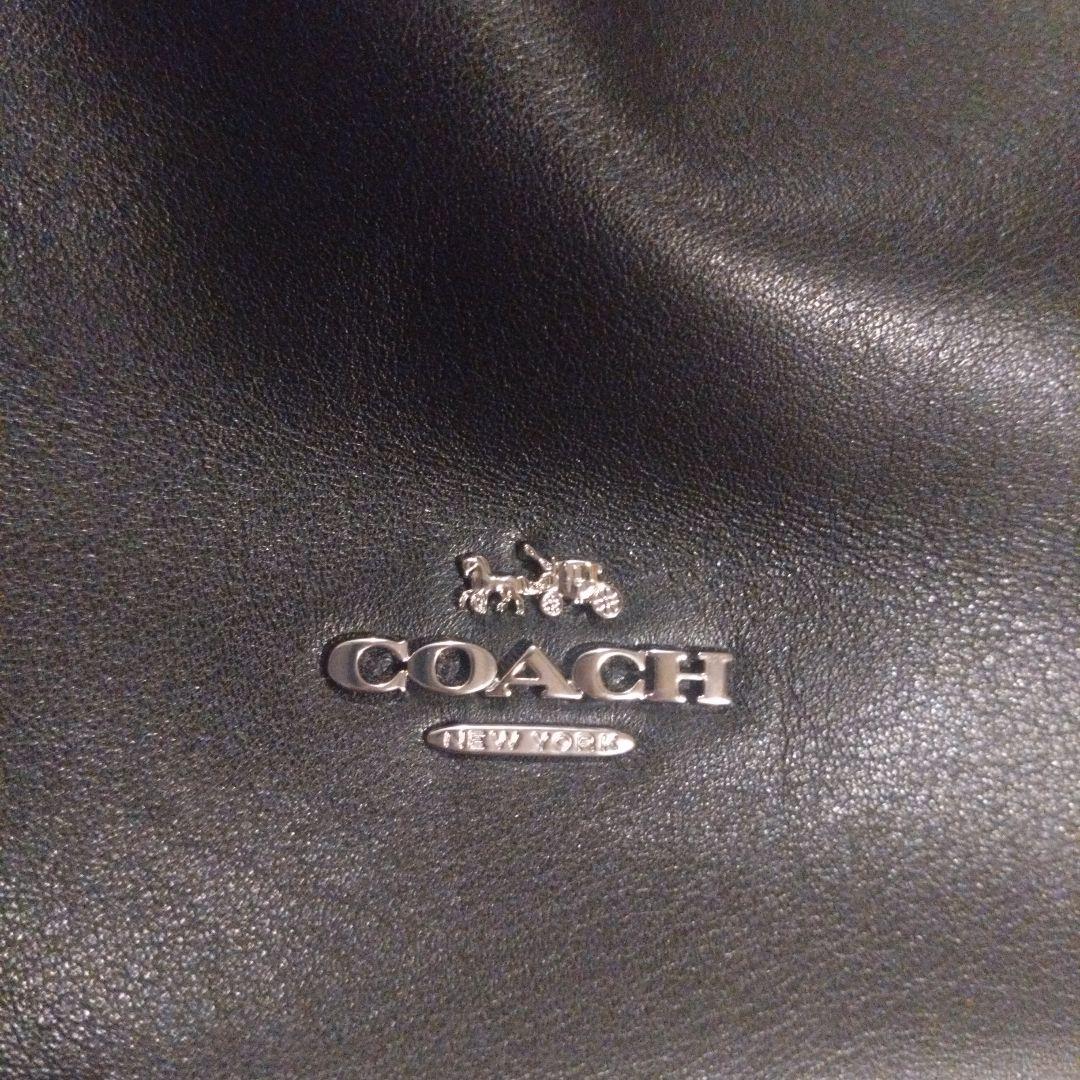 coach フェイ ドローストリング トート バッグ シルバー✕ブラック