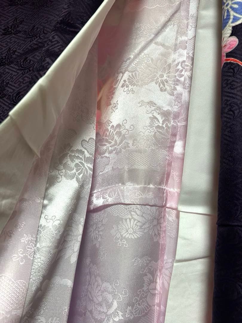 美品】華やかな紫色の振袖 1度使用 足袋（未使用）