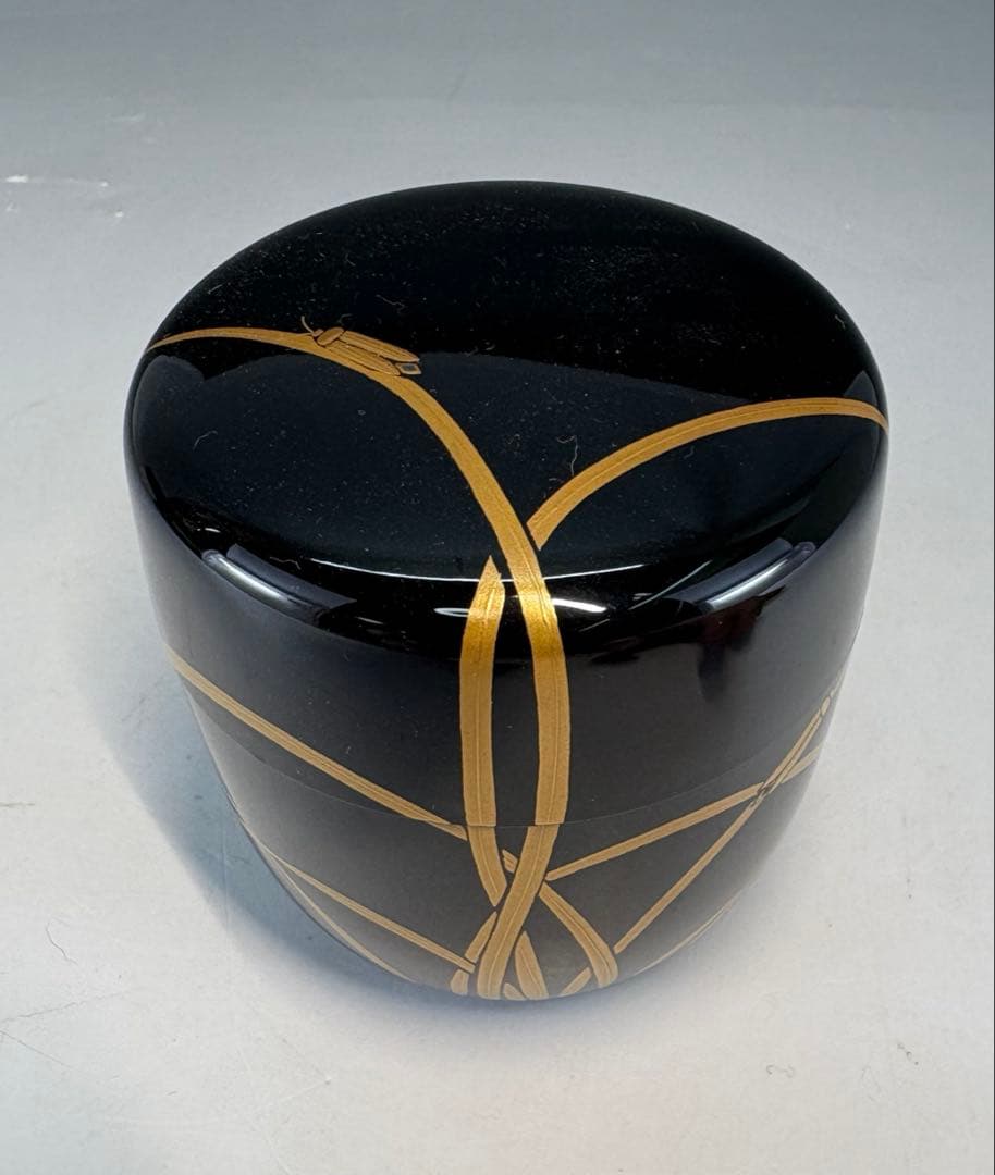 茶器(棗) | 古美術ささき 蒔絵師 筑城良斉作 笹露 大棗 茶道具 共箱 V934