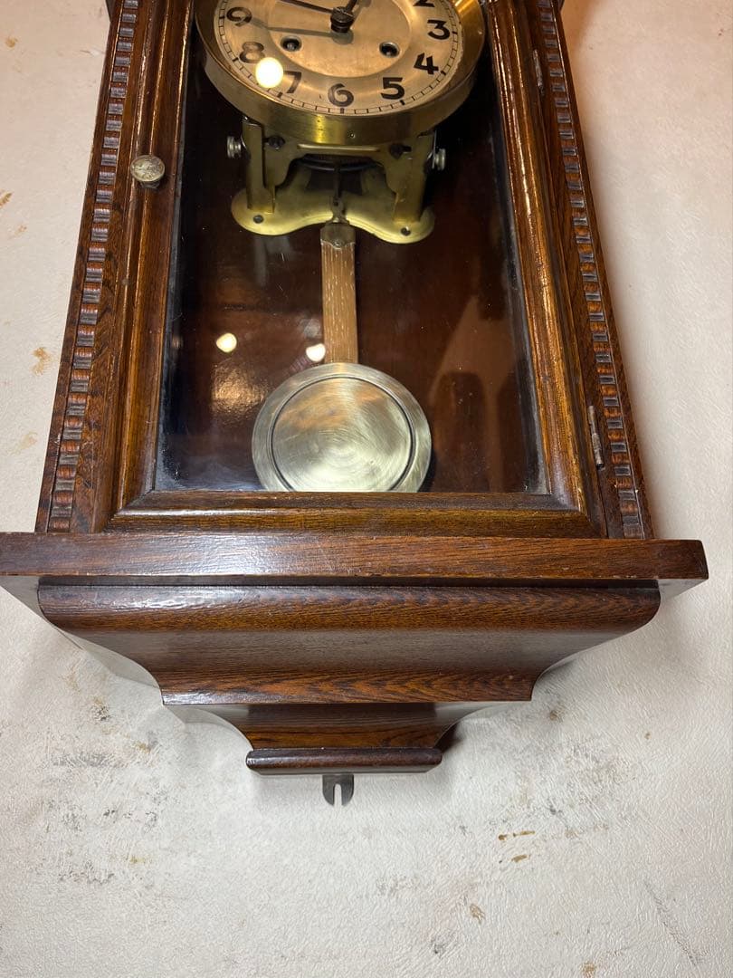 キンツレー　独　柱時計　古時計　振り子　ゼンマイ　アンティーク　レトロ　精工舎