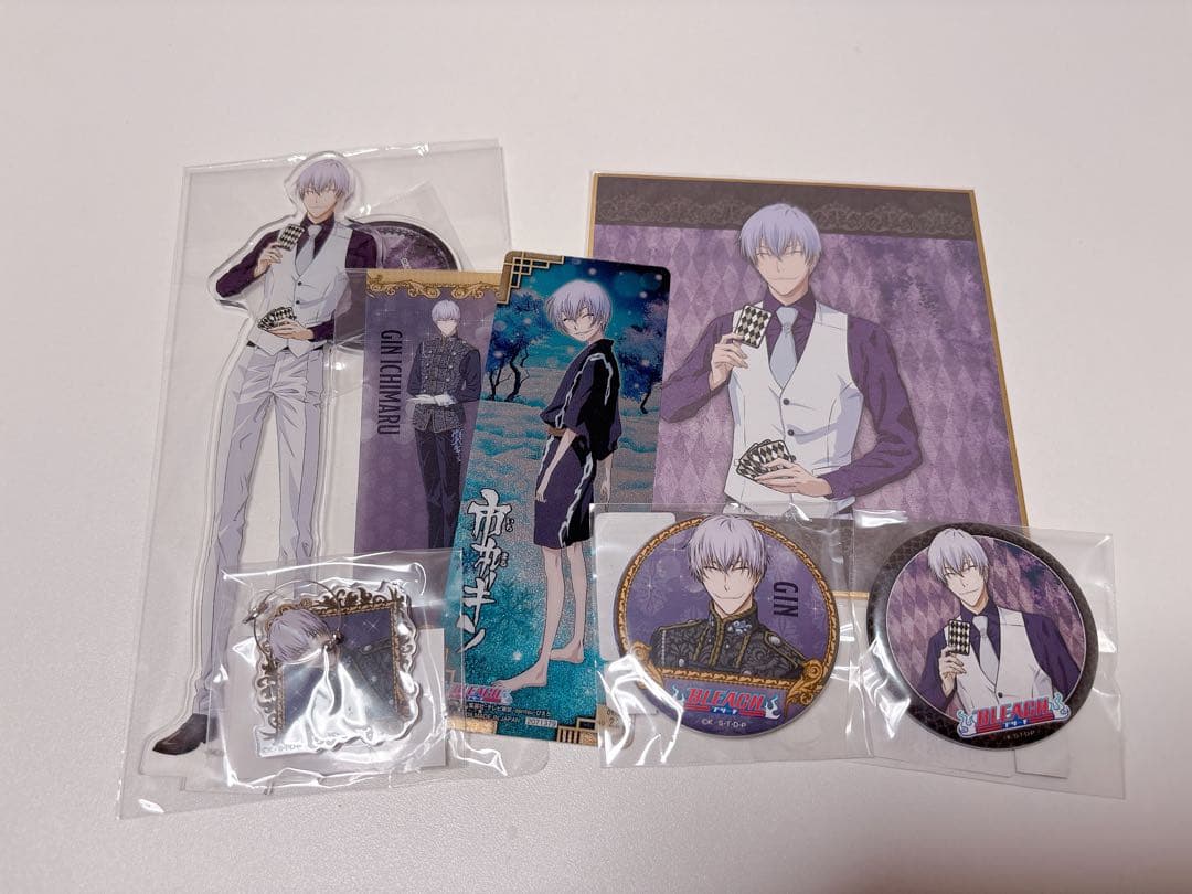 限定】BLEACH 市丸ギン セット（WEBくじ BIGアクスタ・缶バッジ他