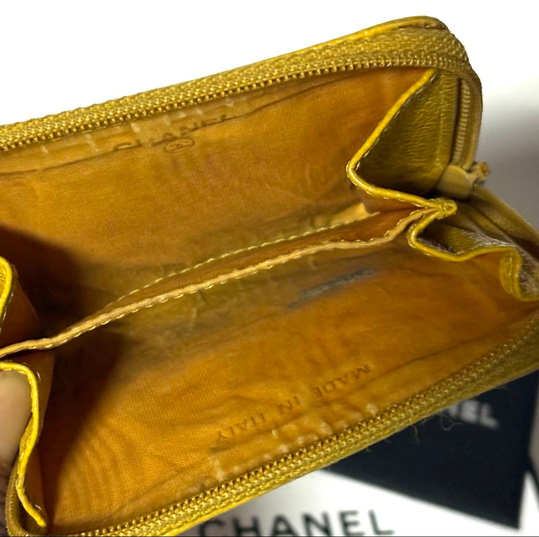 かおる！CHANELシャネル☆ケース イエローレザー ココマーク