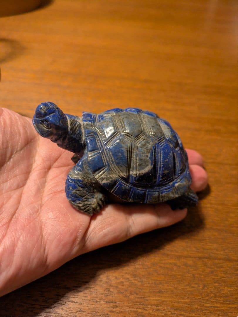 【幸運の青い亀】天然石 ラピスラズリ 置物 縁起物 魔除け 浄化 幸運の青い亀】天然石 ラピスラズリ 置物 縁起物 魔除け 浄化 幸運の