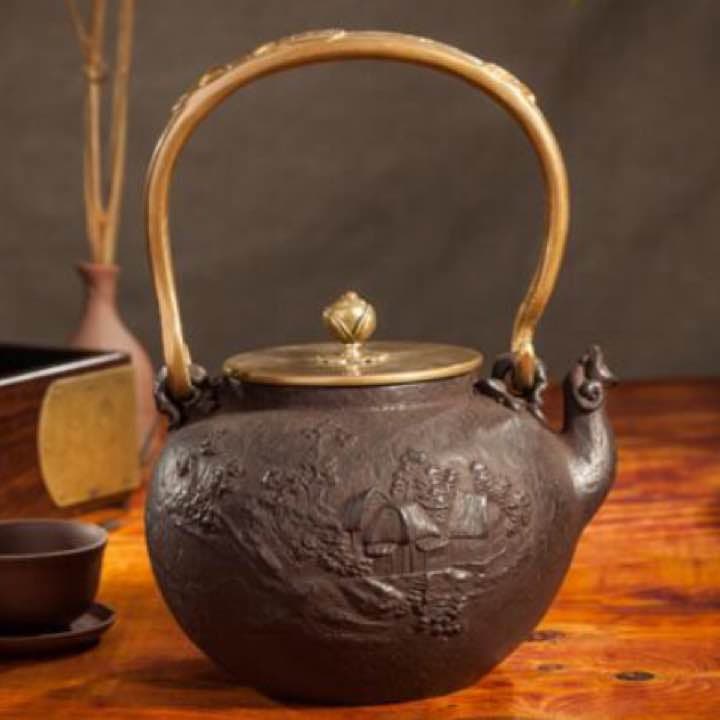 鉄器 急須 伝統工芸 手作り 鉄分補給 鉄瓶　YZS-086