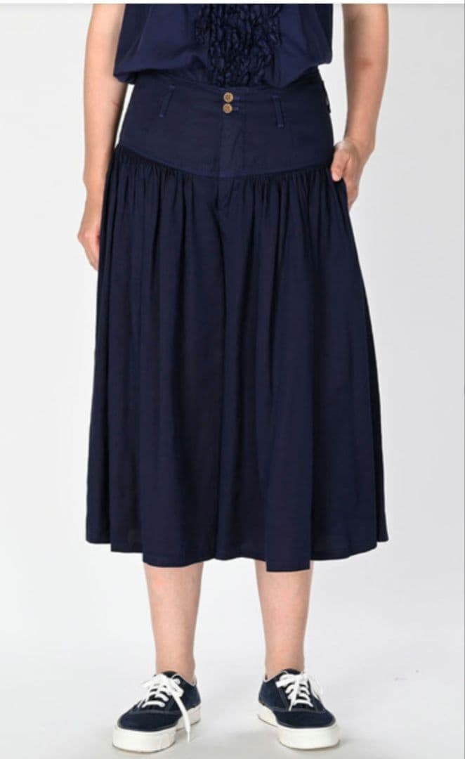 45R　45rpm　テンセルのレイレイ　キュロットスカート（白）