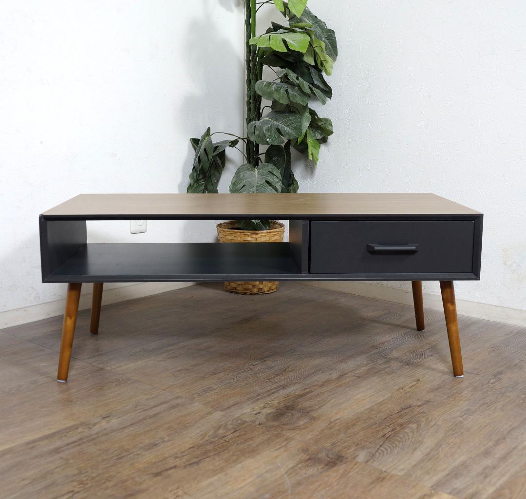 ゴル様専用 センターテーブル 両面から引き出せる 引き出し付き 100cm