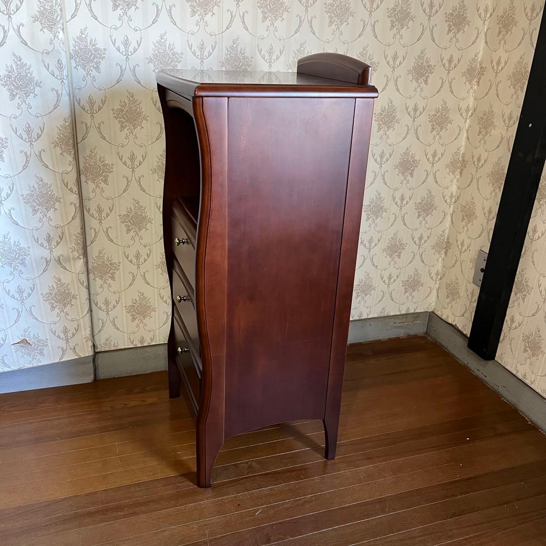 アンティーク】HIKARI 木製 サイドチェスト 電話台 収納 3段 古民家