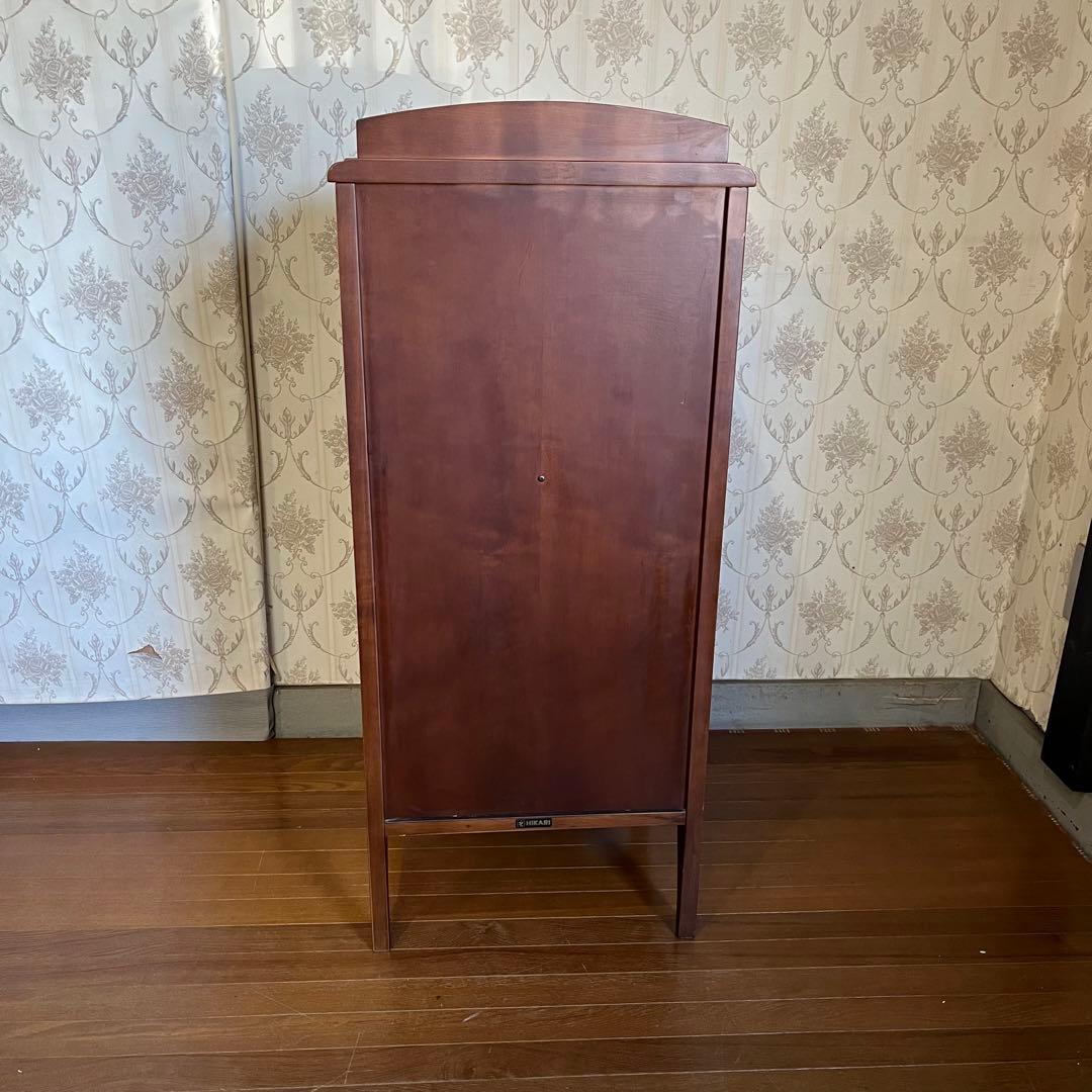 アンティーク】HIKARI 木製 サイドチェスト 電話台 収納 3段 古民家