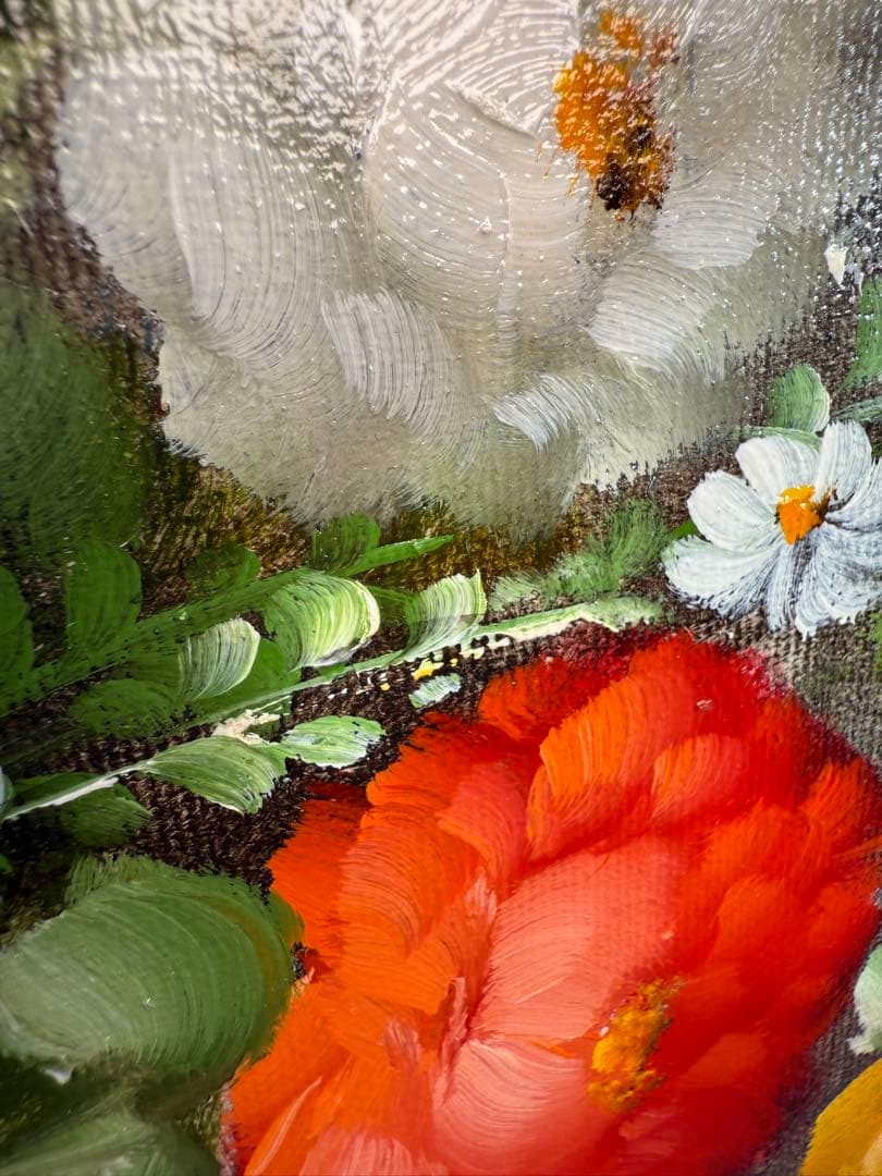 ポール・アダモス Paul Admos 油彩 花図 静物画 油彩 絵画 花 油絵