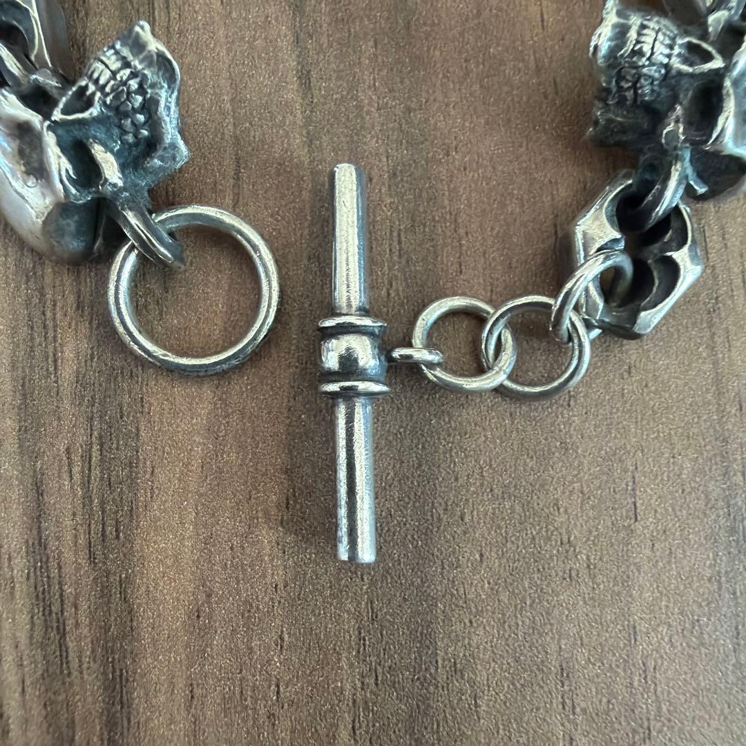 クレイジーピッグ　スカルリンクブレスレット