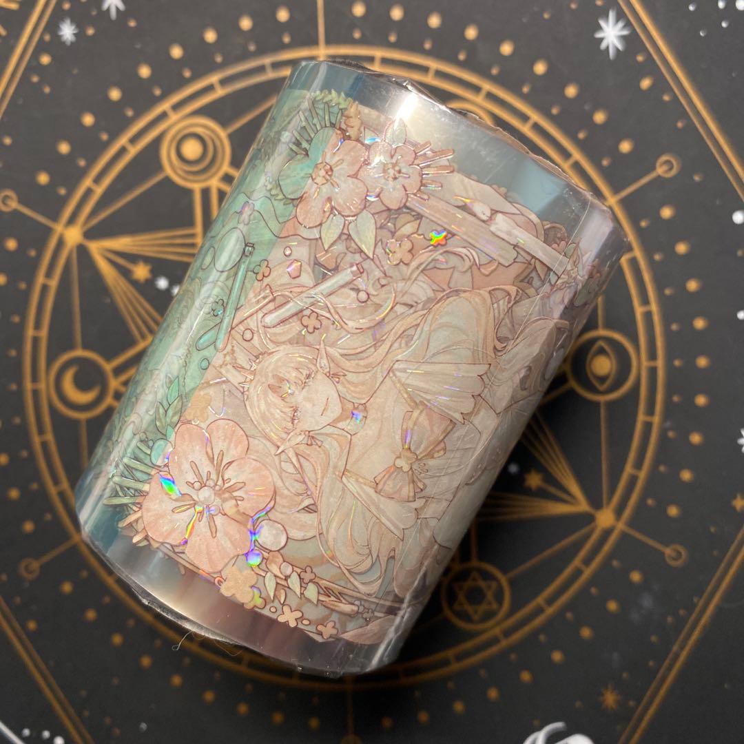 G】海外 10m巻 貝殻光マスキングテープ 人物系/動物系/女の子