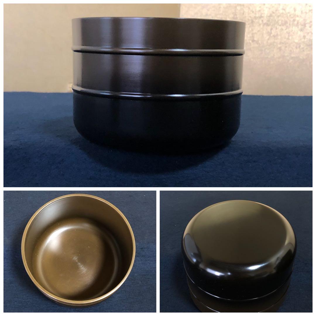 《R》茶道具 唐銅 皆具 能作一佳 略歴 共箱 元箱　251225か3